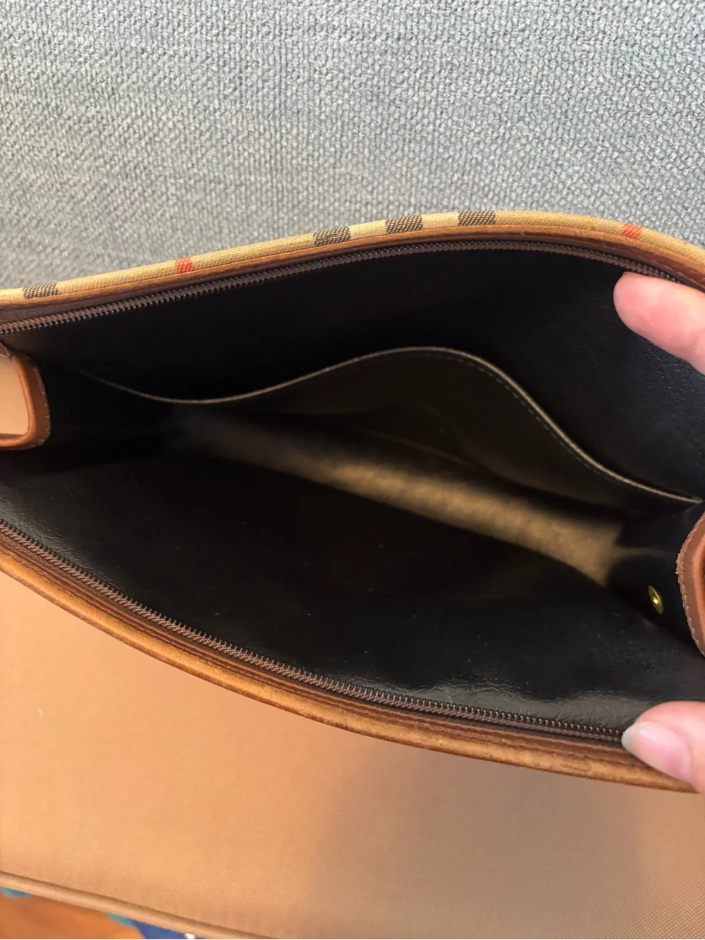 Vintage Burberry Cosmetic / Makeup Pouch